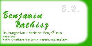 benjamin mathisz business card